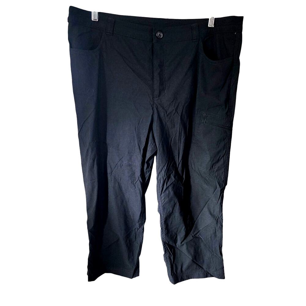 Eddie Bauer Women's Black Cropped Capri Plus Size 16